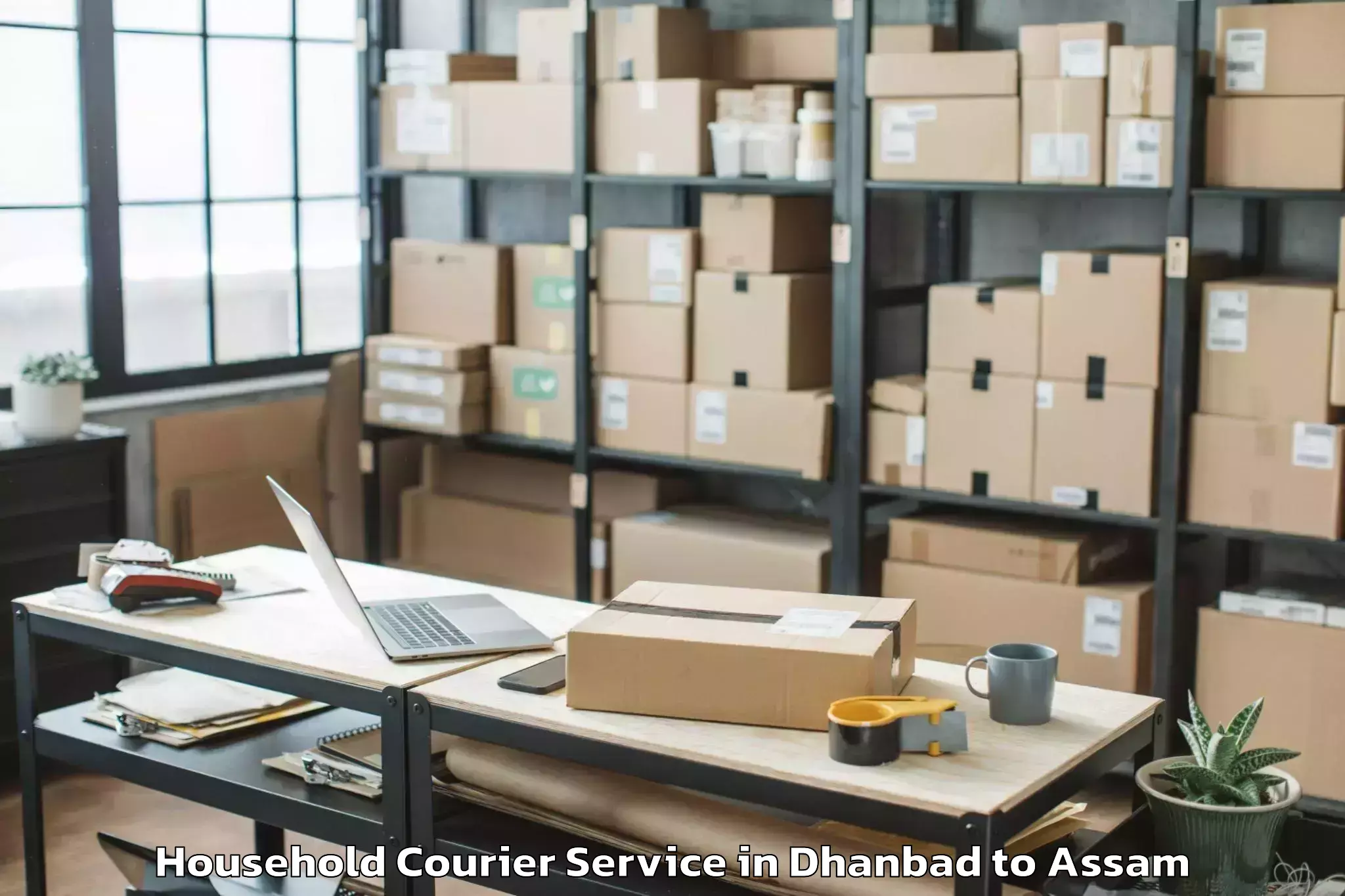 Top Dhanbad to Lumding Rly Colony Household Courier Available